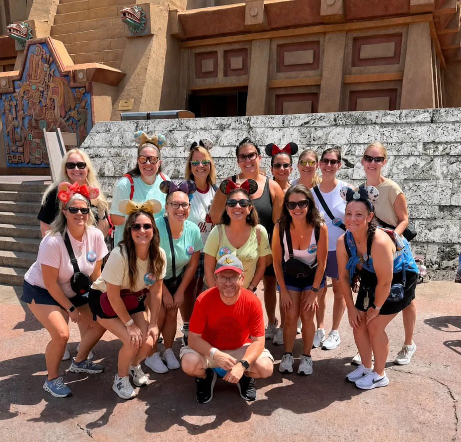 Mickey and friends at the castle