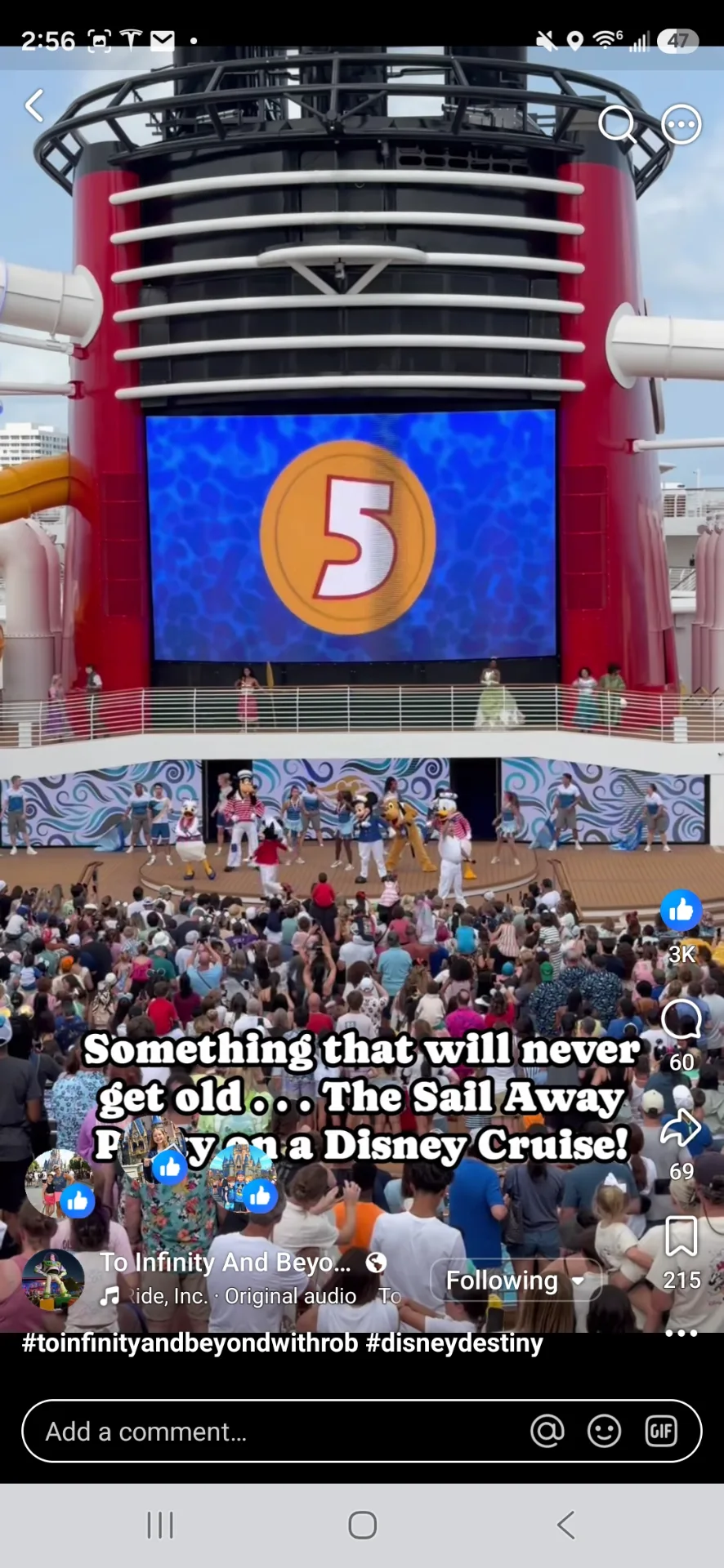 Something that will never get old...The Sail Away Party on a Disney Cruise!
#toinfinityandbeyondwithrob #disneycruiseline #disneydestiny