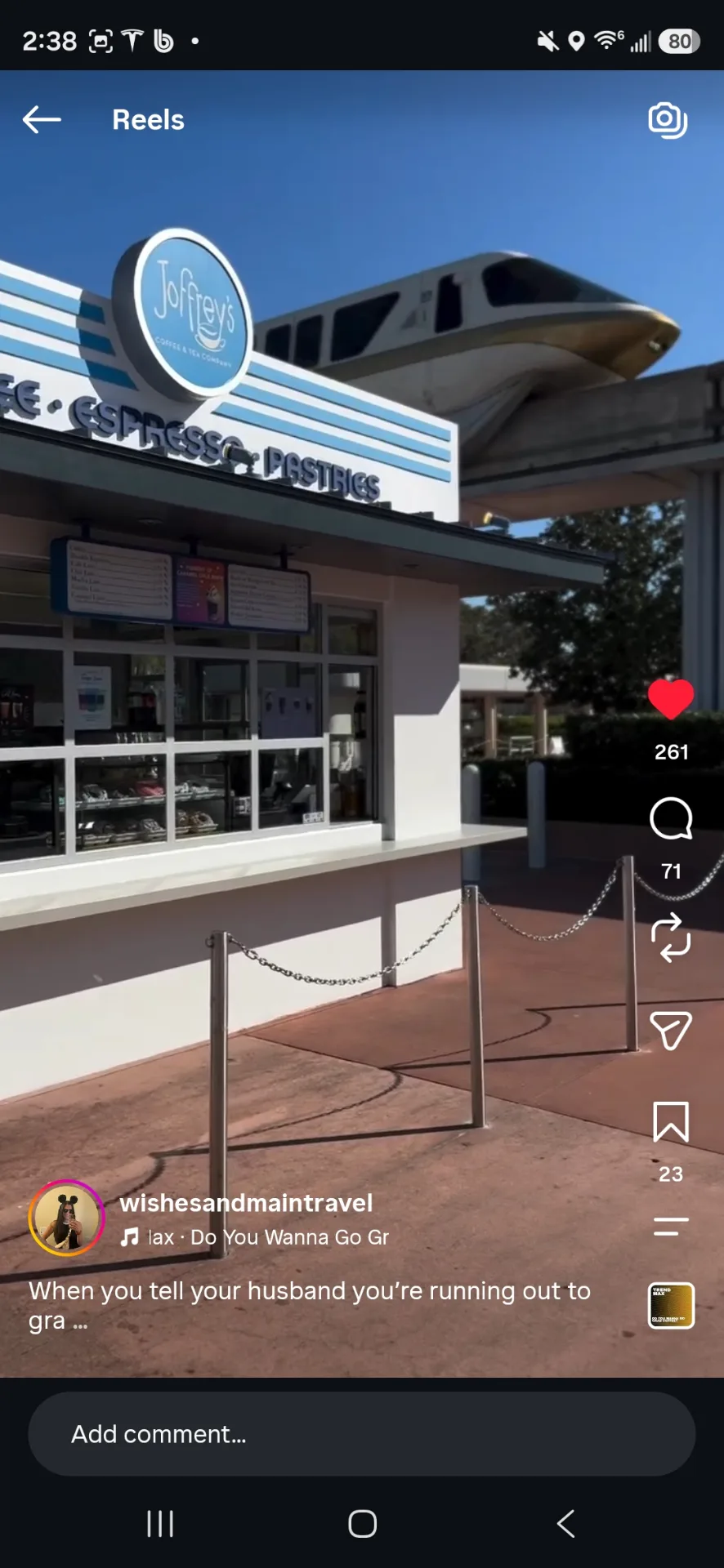 When you tell your husband you’re running out to grab a coffee ☕️

#joffreyscoffee #disney #epcot #disneycoffee #disneyworld #monorail