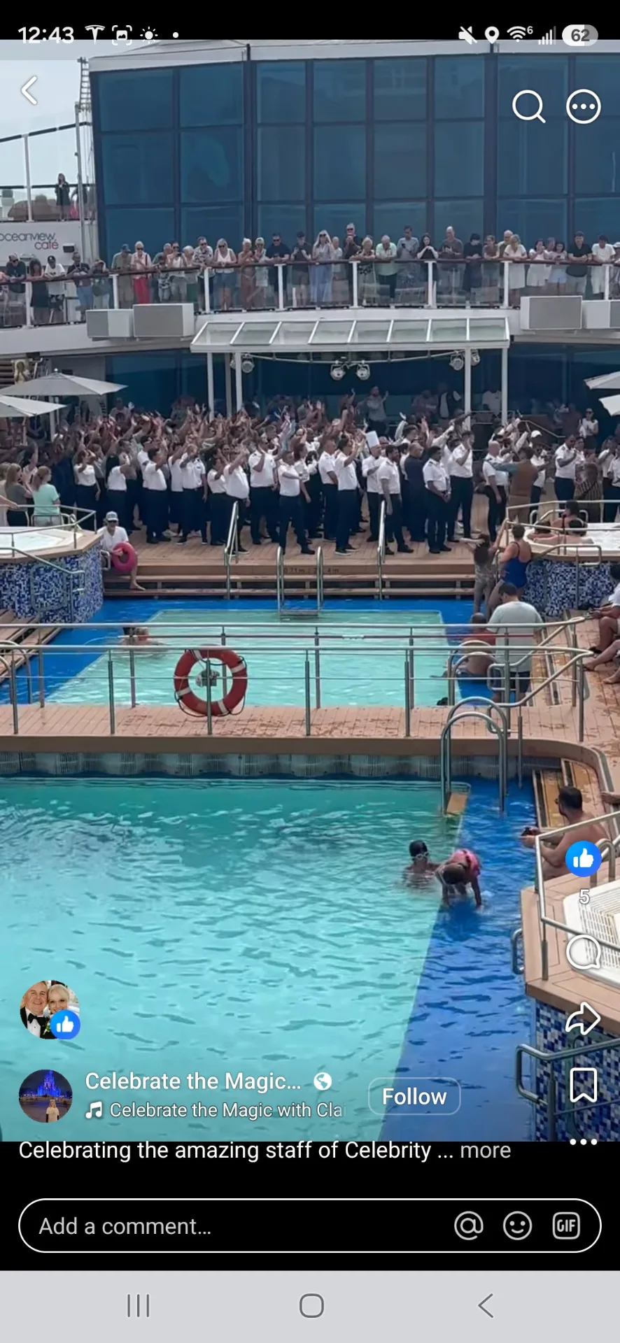 Celebrating the amazing staff of Celebrity Equinox as our cruise comes to an end. If you are thinking about a Mediterranean cruise let me know! Celebrity cruise puts on a great cruise with lots of amazing stops and excursions. 
#celebritycruises #celebrityequinox #MediterraneanCruise #celebratethemagicwithclaire